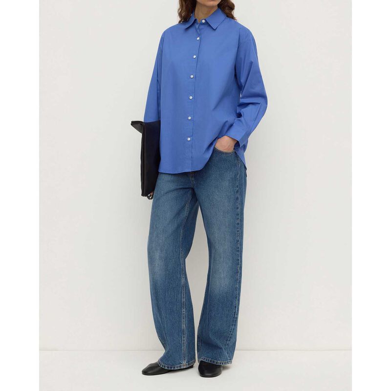 Assembly Label Micha Poplin L/S Shirt New Blue image number 3
